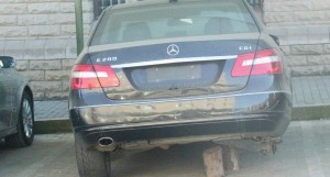 One of the Mercedes-Benz E-Class vehicles at the High Court premises.