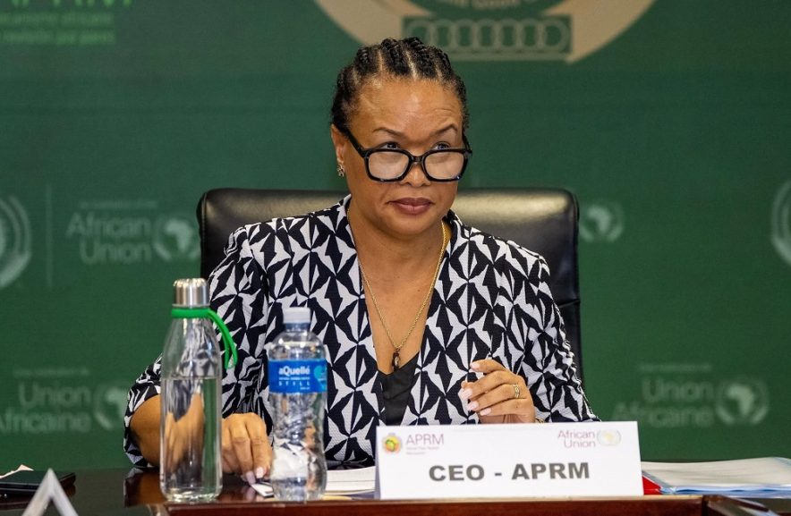 African Peer Review Mechanism CEO Ambassador Marie-Antoinette Rose Quatre. Credit: APRM via SABC News.