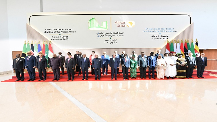 African heads of state, government leaders and dignitaries attend the 8th African Union Mid-Year Coordination Meeting in El-Alamein, Egypt. Credit: X/@PresidencyZA via SABC News.