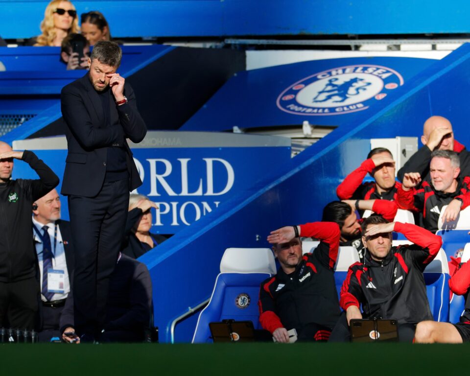 Manchester United manager Michael Carrick at Stamford Bridge