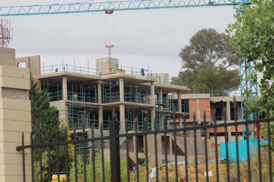 Construction work at the new Royal Palace in Maseru