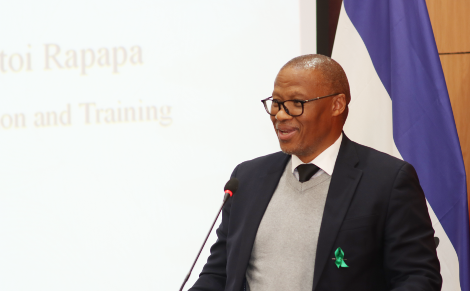 Professor Ntoi Rapapa, Minister of Education and Training.