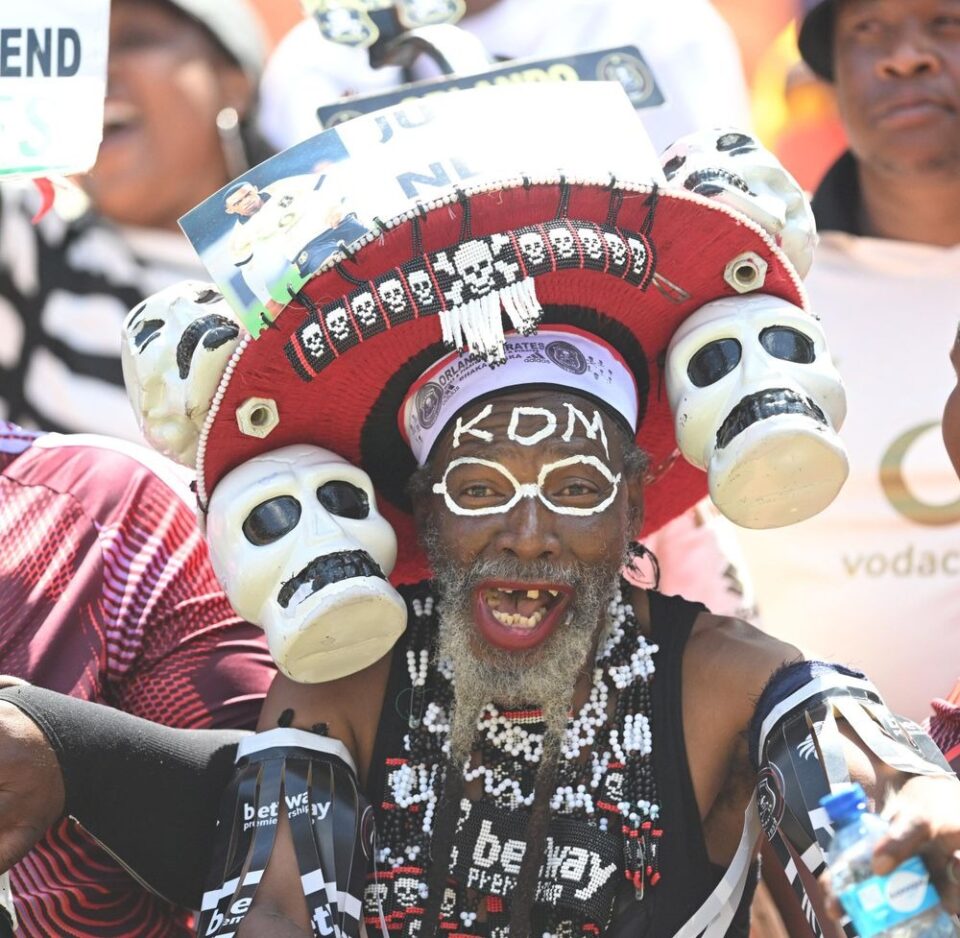 Orlando Pirates supporter at the Soweto derby